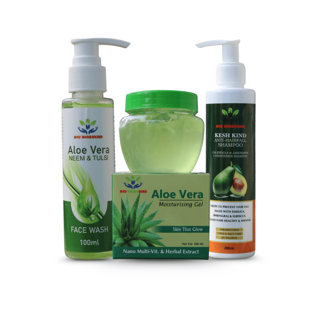 Natural Neem & Aloe Vera Skin & Hair Care Kit